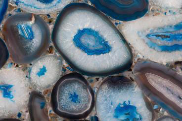 Полудрагоценные Agate Blue — слэб камня, Индия